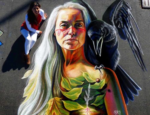 2D Streetpainting at Victoria Chalk Festival in Victoria, Canada