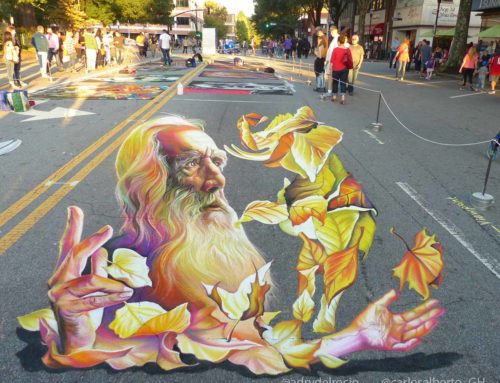 3D Streetpainting at Marietta Chalktoberfest, Georgia, USA