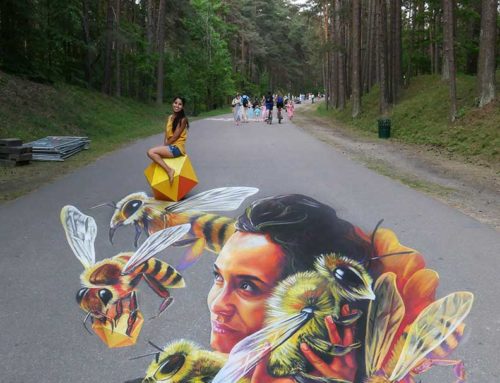 3D streetpainting at Illusions of Riga Festival 2019, Riga, Latvia